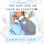 Load image into Gallery viewer, Baby Savvy Blanket | Blue &amp; White
