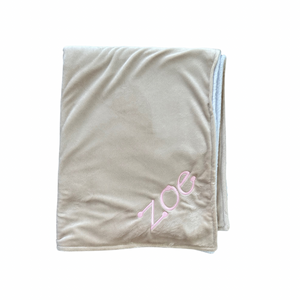 Baby Savvy Blanket | TAUPE/WHITE