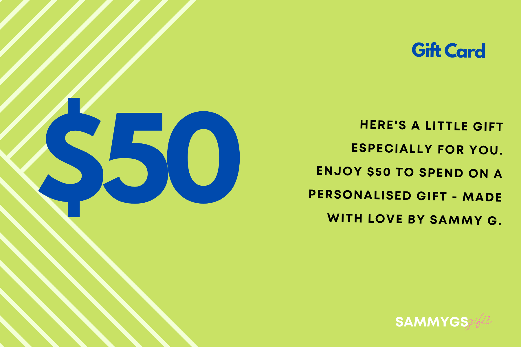Sammy G's Gift Card | $50