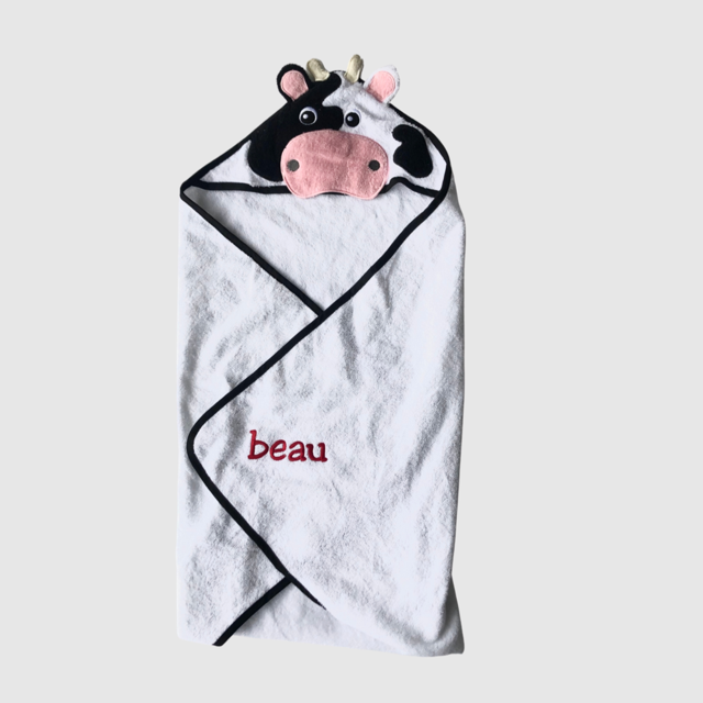 Baby Cow Animal Hooded Towel