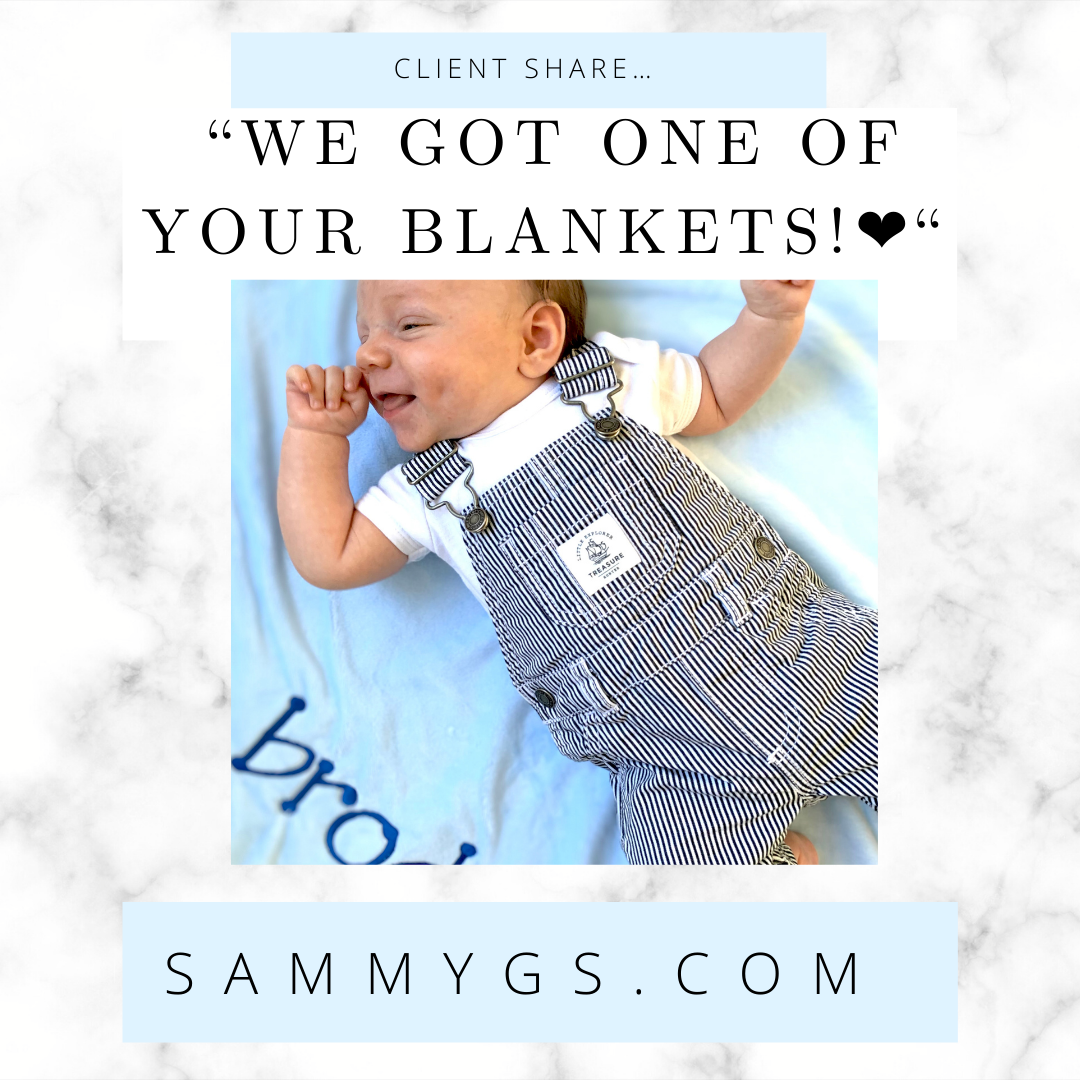 Baby Savvy Blanket | Blue & White